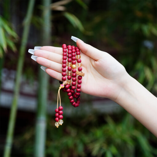 Smooth Journey 108 Red Incense Beads