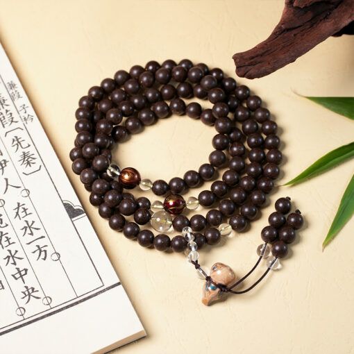 Blessed Harmony & Fortune 108 Black Incense Beads