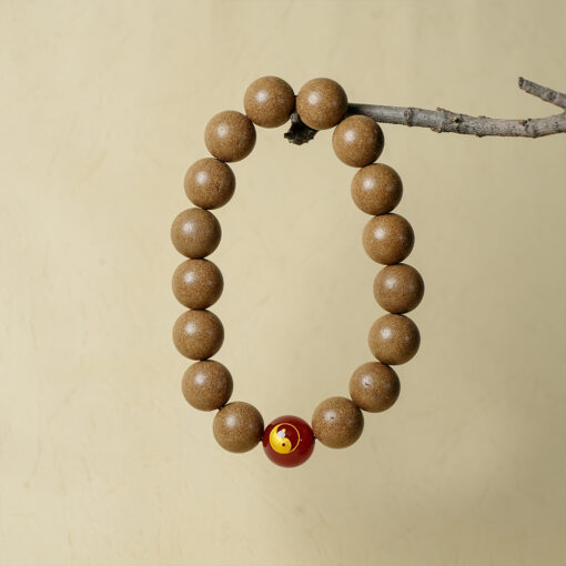 Taoist-Inspired Five Elements Red Incense Beads 10mm