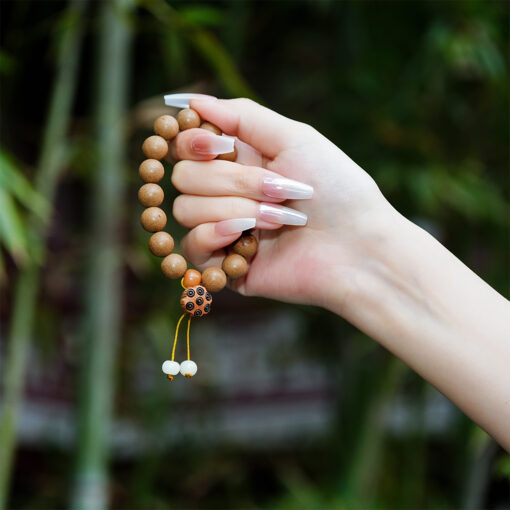 Women’s Lotus Pod Incense Bead Bracelet 10mm