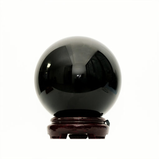 Large Black Crystal Sphere | Grounding Symbolic Home & Office Decor