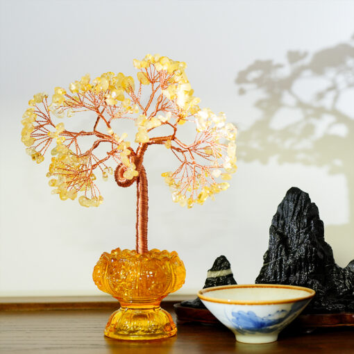 Citrine Crystal Tree | Abundance-Inspired Home & Office Decor