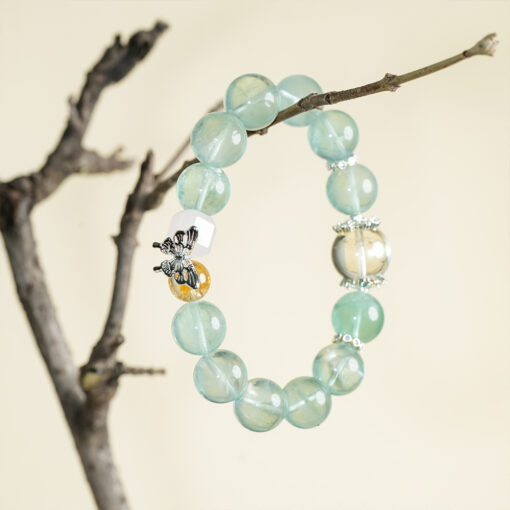 Green Fluorite, Citrine & Rose Quartz Bracelet | Focus-Inspired Crystal Style