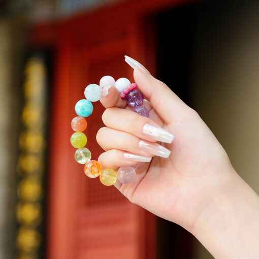 Large-Bead Multi-Gem Crystal Bracelet | Emotional Clarity Crystal Style