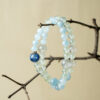 Prehnite, Aquamarine, Green Phantom Quartz & Blue Crystal Bracelet | Career-Minded Crystal Style
