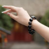 Silver Obsidian Men’s Bracelet | Abundance-Inspired Crystal Style