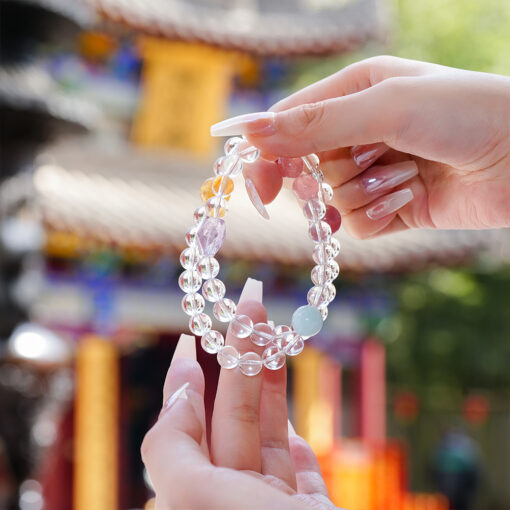 Clear Quartz Multi-Gem Multi-Wrap Bracelet | Cleansing Clarity Crystal Style