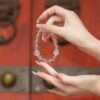 Clear Quartz, Rose Quartz & Clear Quartz Cube Bracelet | Relationship Harmony Crystal Style