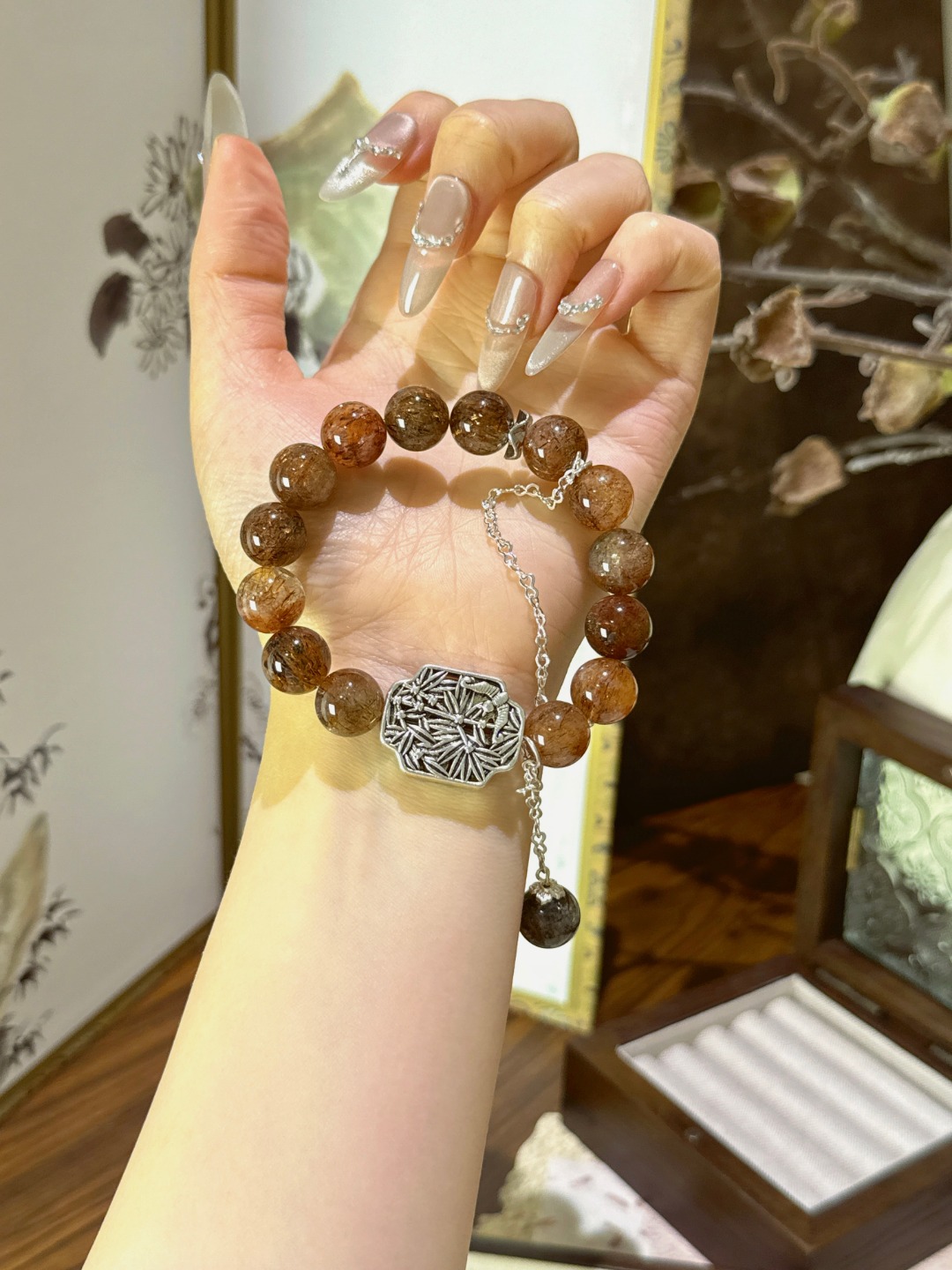 Click to view full screen Black-Gold Super Seven Bracelet | Abundance-Inspired Crystal Style photo review