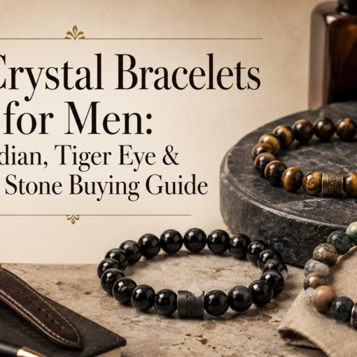 Best crystal bracelets for men featuring black obsidian, tiger eye and mixed natural stone bead bracelets