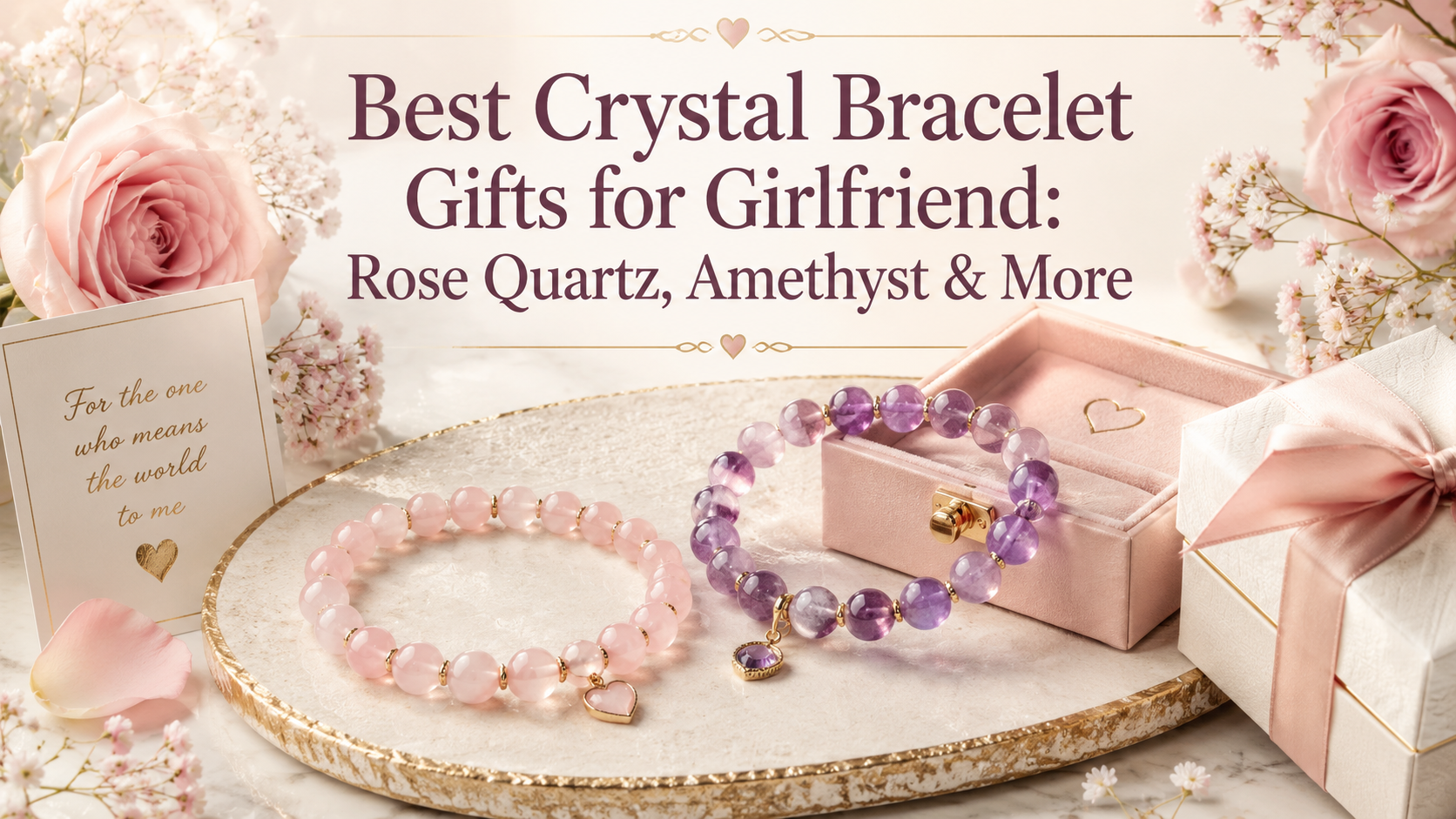 Best Crystal Bracelet Gifts for Girlfriend: Rose Quartz, Amethyst & More