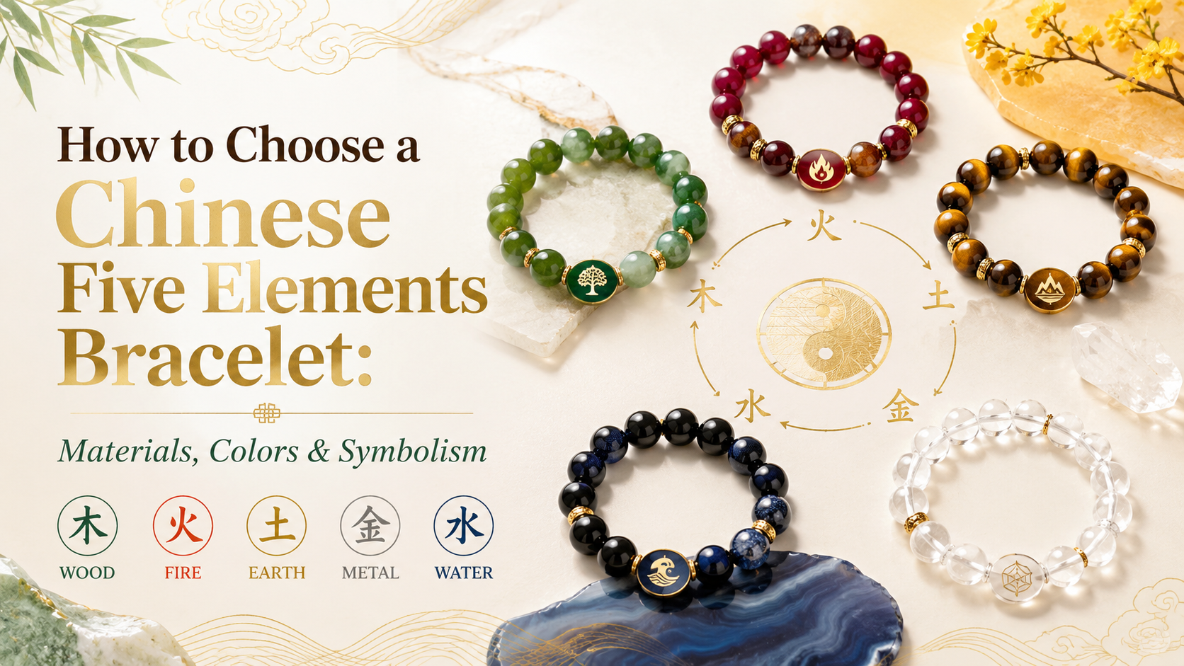 How to Choose a Chinese Five Elements Bracelet: Materials, Colors & Symbolism