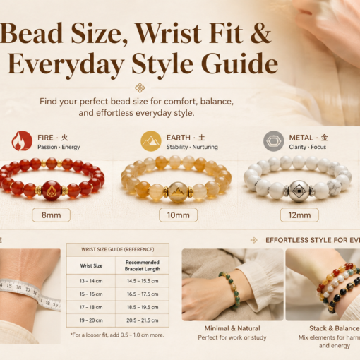 Five Elements crystal and incense bead bracelet materials comparison for buyers